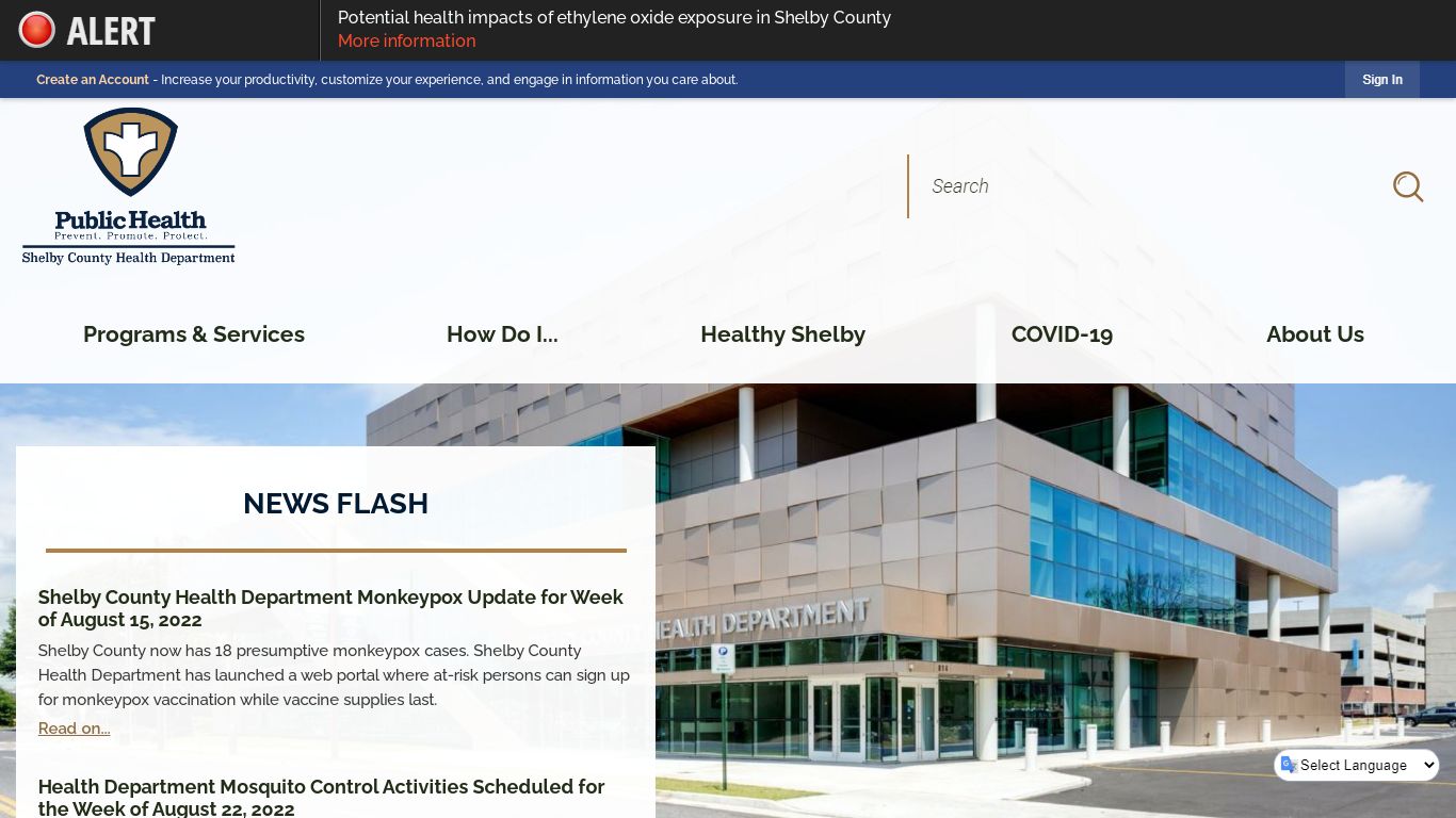 Shelby County Health Dept., TN | Official Website