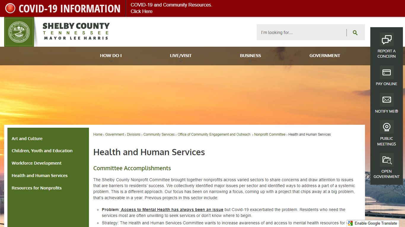 Health and Human Services | Shelby County, TN - Official Website