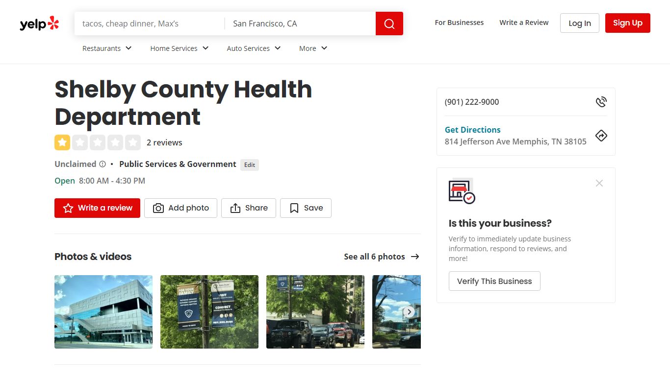 Shelby County Health Department - Memphis, TN - Yelp