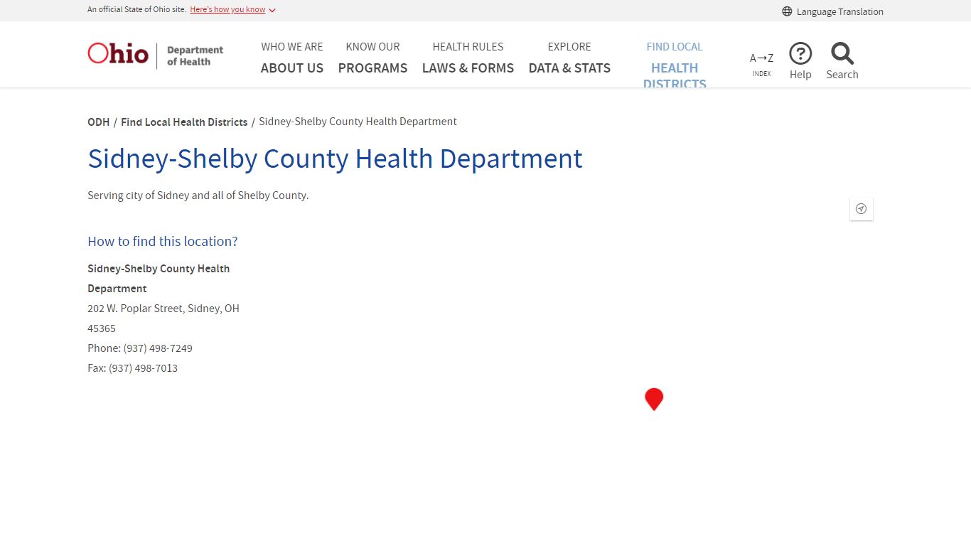 Sidney-Shelby County Health Department - Ohio